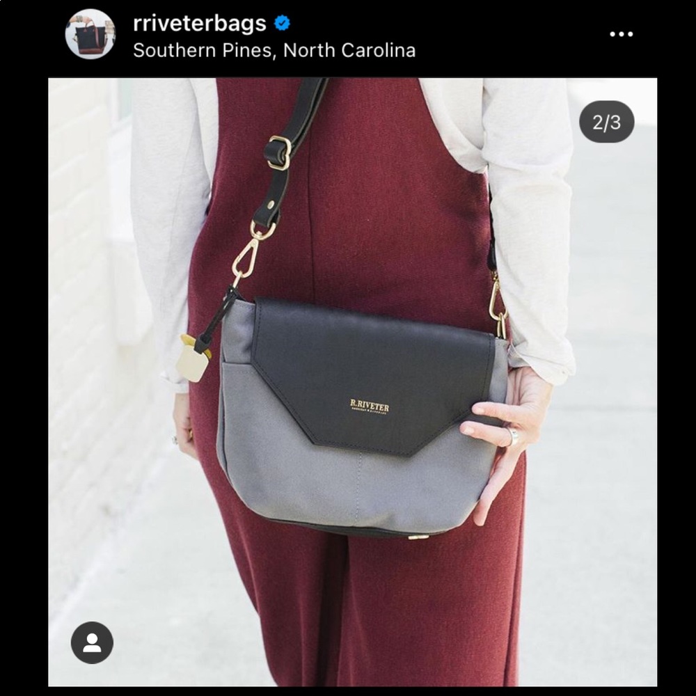 R Riveter “Hobby” Handbag in Cobblestone